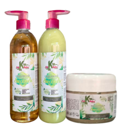 kit Crecepelo Encerado 250 Ml (shampo, acondicionador, mascarilla)