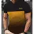 Roupas masculinas manga curta top cor gradiente camiseta com estampa digital - Alfa Style