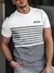 Verão clássico masculino camiseta ao ar livre em torno do pescoço manga curto