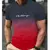 Roupas masculinas manga curta top cor gradiente camiseta com estampa digital na internet