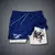 Calções de malha masculina 2 em 1 desempenho shorts de fitness bolso cordão t