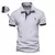 AIOPESON bordado 35% algodão camisa polo masculina casual cor sólida fino ajus
