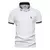 Imagem do AIOPESON bordado 35% algodão camisa polo masculina casual cor sólida fino ajus