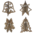 Enfeite MDF Pendente 3D Natalino 8x8cm