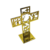 CRUCIFIXO PRESEPIO COM BASE DUPLA DOURADO MDF ESPELHADO 20X16,5CM - comprar online
