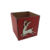 Caixa MDF Cachepot de Natal 10,5x10,5cm Vermelho - loja online