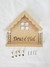 PORTA CHAVE CASA FRASE DEUS E FIEL 19X19CM - comprar online