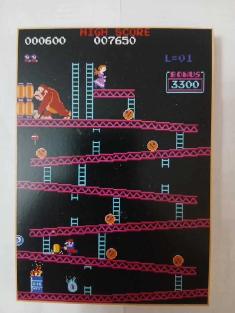 Cartel Plano Juego Donkey Kong 17 x 12 cm