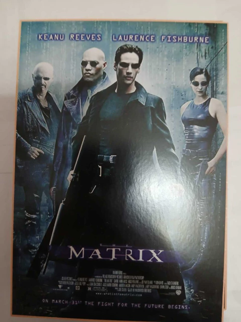 Cartel plano Pelicula Matrix 17 cm por 12 cm