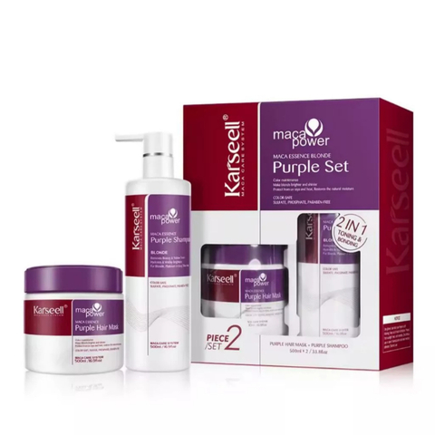 Kit Karseell Collagen Cabelo Shampoo e Máscara Matizador Cabelo Loiro Original
