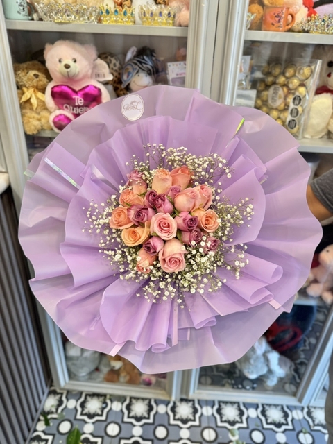 ramo de rosas espiral