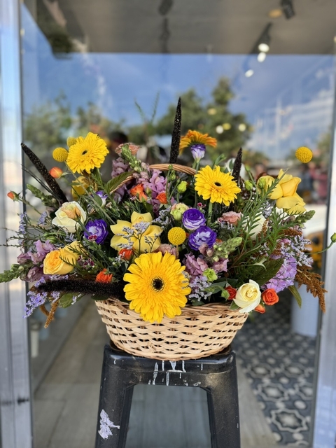 CANASTA FLORAL PRIMAVERA tamaño M