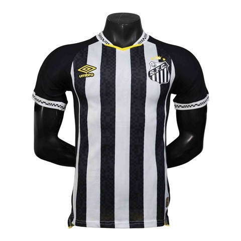 Camisa Santos II 25/26 - Jogador Umbro Masculina - Branca e preta
