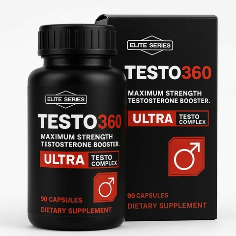 Testo 360 Black 90 Capsulas 2400 Mg Suplemento Premium para Energía y Testosterona