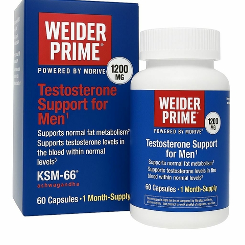 Weider Prime Blue 60 Capsulas 1200 Mg Suplemento Natural para Vitalidad y Rendimiento Diario