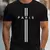 100% algodão puro masculino verão solto oversized paris impressão casual fino na internet