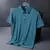 Camisa polo de manga curta masculina, seda de gelo sólida, seda traceless, cami - Levore