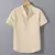 Novos homens de manga curta t camisas cor sólida levante-se colarinho camisa ve - loja online