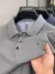 Camisa polo de manga curta bordada masculina, top de picolé, de algodão puro, - Levore