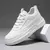 Plataforma ao ar livre dos homens tênis casual moda branco runing sapatos de ca - loja online