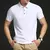 Camisa polo de manga curta masculina, seda de gelo sólida, seda traceless, cami - Levore