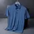 Camisa polo de manga curta masculina, seda de gelo sólida, seda traceless, cami
