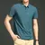 Camisa polo de manga curta masculina, seda de gelo sólida, seda traceless, cami - comprar online