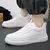 Plataforma ao ar livre dos homens tênis casual moda branco runing sapatos de ca - loja online