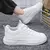 Plataforma ao ar livre dos homens tênis casual moda branco runing sapatos de ca - Levore