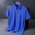 Camisa polo de manga curta masculina, seda de gelo sólida, seda traceless, cami - comprar online