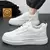 Plataforma ao ar livre dos homens tênis casual moda branco runing sapatos de ca