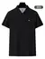 Imagem do Camisa polo de manga curta bordada masculina, top de picolé, de algodão puro,
