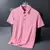 Camisa polo de manga curta masculina, seda de gelo sólida, seda traceless, cami na internet