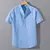 Novos homens de manga curta t camisas cor sólida levante-se colarinho camisa ve - loja online