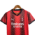 Kit Infantil AC Milan I 23/24 - Puma - Vermelho e Preto - Camisa de Força