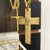 Pingente Crucifixo Face de Cristo - Banhado a Ouro 18K