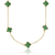 Colar Trevo Verde Virgínia - Banhado a Ouro 18k - comprar online