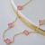 Colar Trevo Rosa 50 cm - Banhado a Ouro 18k - comprar online