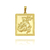 Pingente Placa São Jorge - Banhado a Ouro 18K