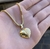 Pingente Coração Duas Faces- Banhado Ouro 18K - comprar online
