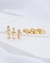 Brinco Trio Argola Cruz Cravejado - Banhado a Ouro 18K - comprar online