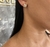 Brinco Quadradro Cravejado - Banhado a Ouro 18K