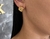 Brinco Dado Vazado - Banhado a Ouro 18K