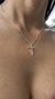 Colar Pingente Cruz Média - Banhado a Ouro 18K