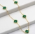 Colar Trevo Verde - Banhado a Ouro 18k - comprar online