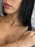 Colar Trevo Rosa 50 cm - Banhado a Ouro 18k