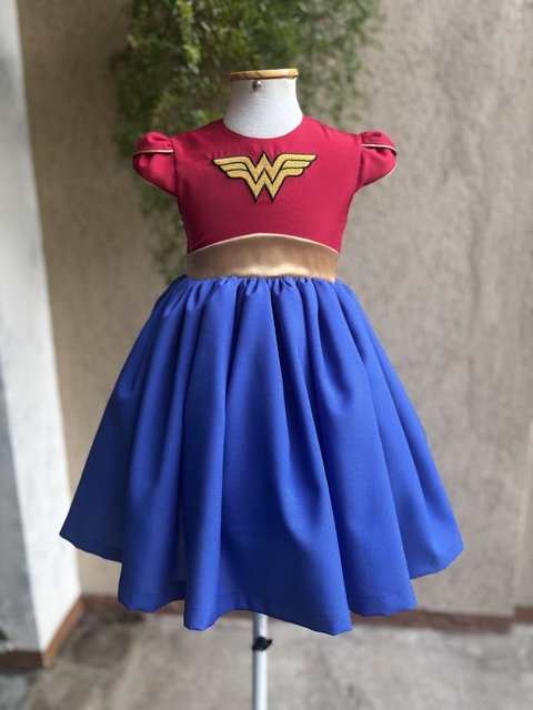 Vestido Festa Infantil Mulher Maravilha - comprar online