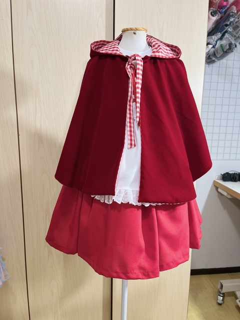 Vestido Festa Infantil Chapeuzinho Vermelho com Capa - comprar online