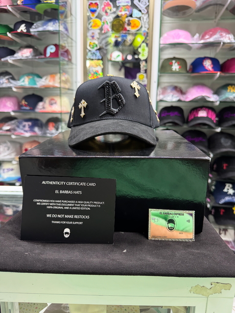 Barbas Hats b chrome Gold 24k