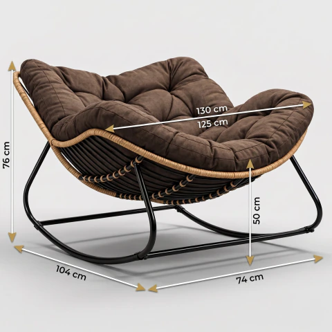Sillon Mecedor Silla Mecedora Sitial Moderna Talla Xl